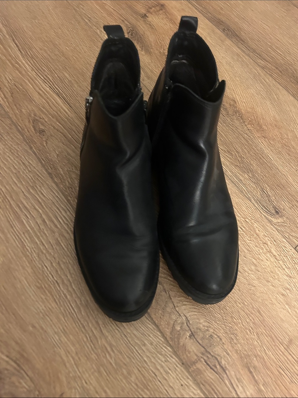 Black Leather women’s ankle boot